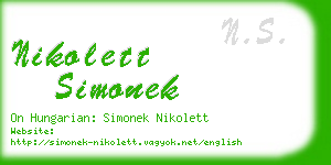 nikolett simonek business card